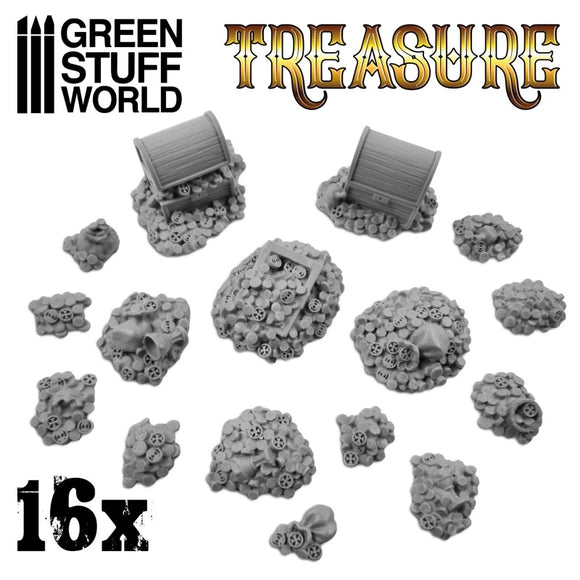 Green Stuff World: 16x Resin Treasure Pieces