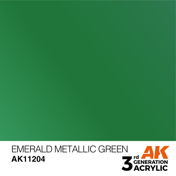 AK Acrylic - Emerald Metallic Green 17ml