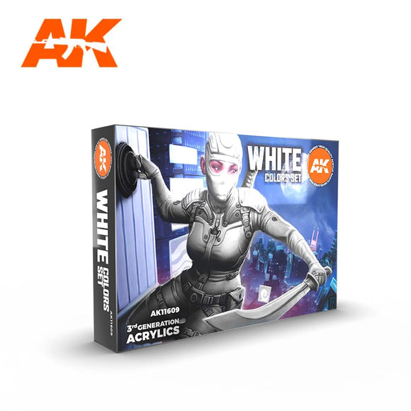 AK Acrylic – White Colours Set