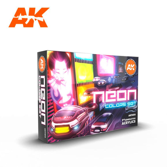 AK Acrylic – Neon Colours Set