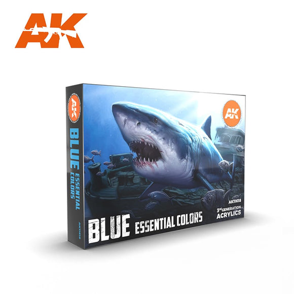 AK Acrylic – Blue Essential Colours Set