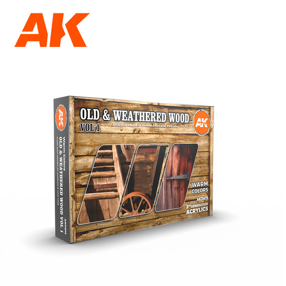AK Acrylic - Old & Weathered Wood Vol 1