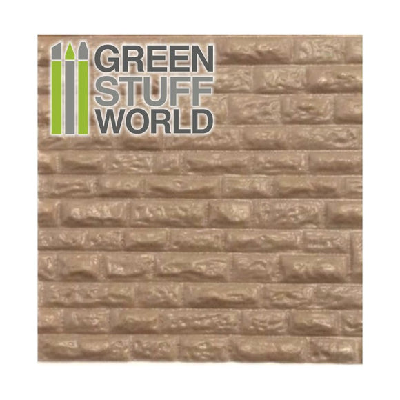 Green Stuff World: ABS Plasticard - ROUGH ROCK WALL Textured Sheet - A4