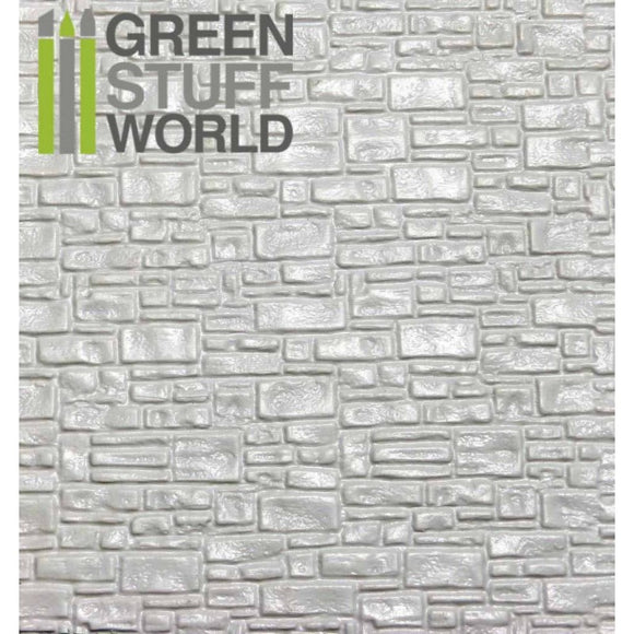 Green Stuff World: ABS Plasticard - SMOOTH ROCK WALL Textured Sheet - A4