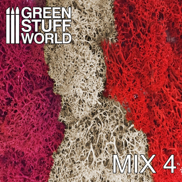 Green Stuff World: Islandmoss - Red Fuchsia and Grey Mix