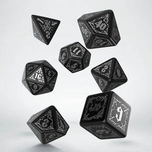 Q-workshop: Bloodsucker Black & Silver Dice Set