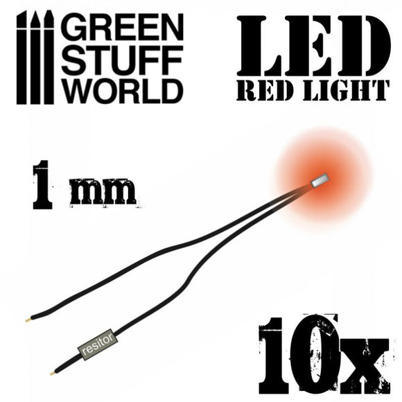 Green Stuff World: Red LED Lights - 1mm
