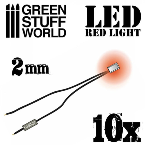 Green Stuff World: Red LED Lights - 2mm