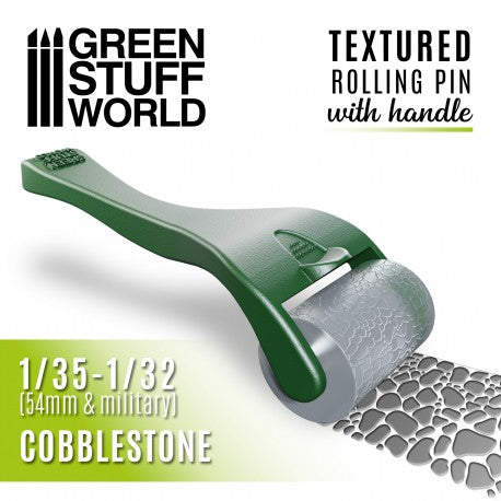 Green Stuff World: Rolling pin with Handle - Cobblestone