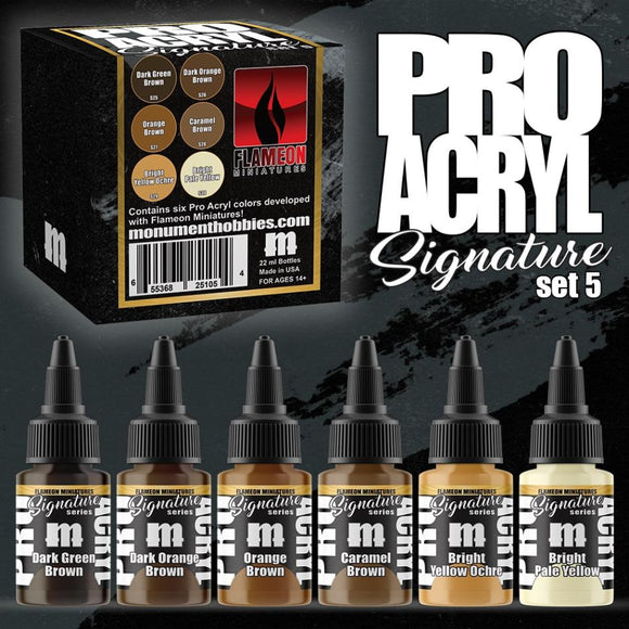 Pro Acryl Paints - Signature Series Set 5 - Flameon Singnature Set