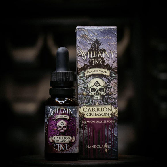 Villainy Ink Enamel - Carrion Crimson (30ml)