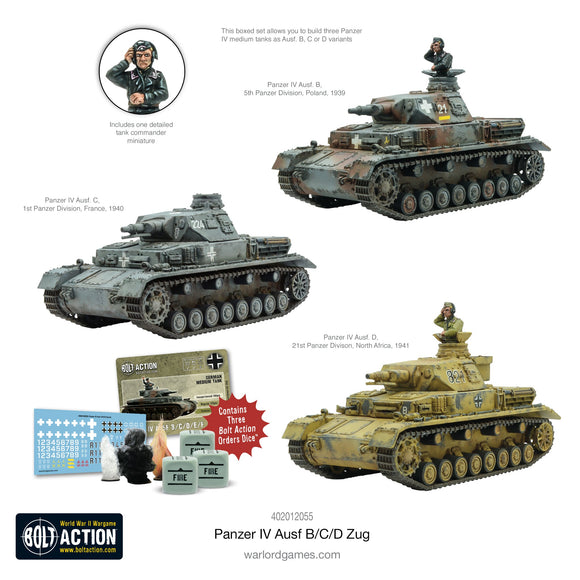 Bolt Action: Panzer IV Ausf. B/C/D Zug (Three Tanks)