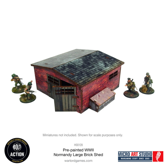 Bolt Action: Pre-Painted WW2 Normandy Large Brick Shed