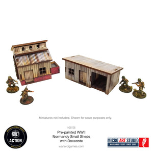 Bolt Action: Pre-Painted WW2 Normandy Small Sheds With Dovecote