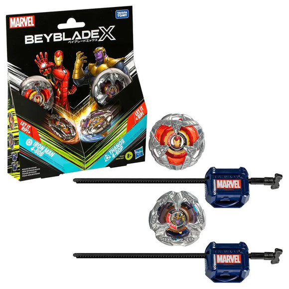 Beyblade X & Marvel Collab: Iron Man 4-80B & Thanos 4-60P