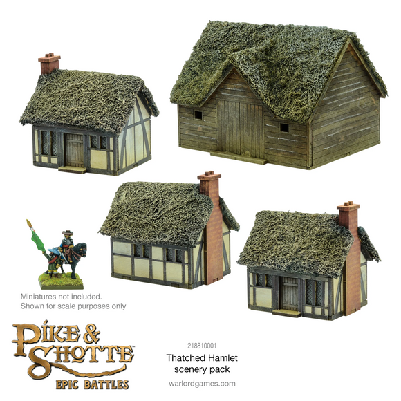 Pike & Shotte Epic Battles - Thatched Hamlet scenery pack (15mm)