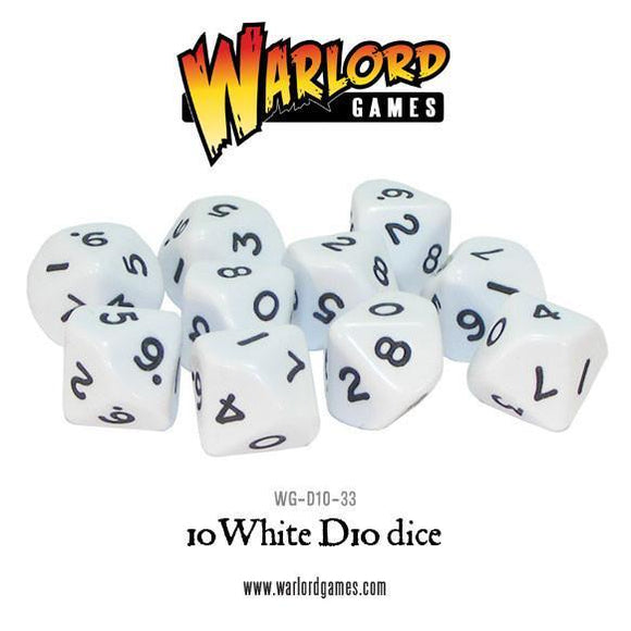 Warlord Games: 10 White D10