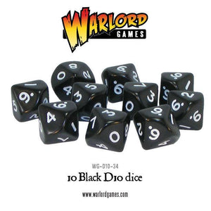 Warlord Games: 10 Black D10