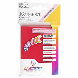 GameGenic - Prime Japanese Size Sleeves: Red (60)