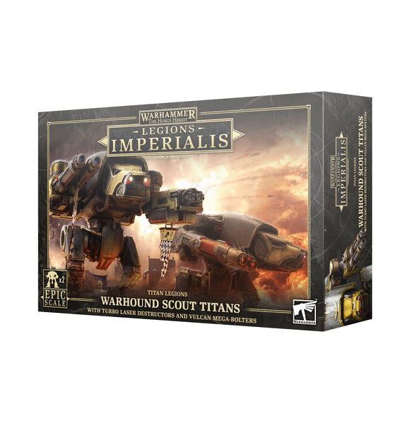 Legion Imperialis: Warhound Scout Titans with Turbo Laser Destructors and Vulcan Mega-Boulters