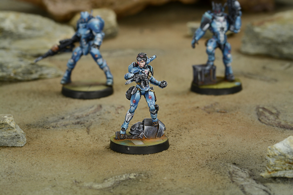 PanOceania: Patsy Garnett, Orc Troops Varuna Div. NCO (Submachine Gun)