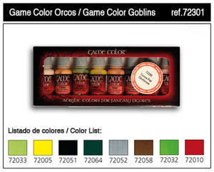 Vallejo Game Color Set - Orcs and Goblins