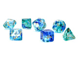 Chessex Nebula - Oceanic/Gold Luminary - Polyhedral 7-Die Set