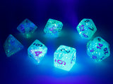 Chessex Luminary - Sky/Silver - Polyhedral 7-Die Set