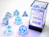 Chessex Borealis - Icicle/Light Blue Luminary - Polyhedral 7-Die Set