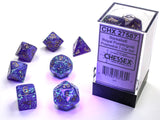 Chessex Borealis - Royal Purple/Gold Luminary - Polyhedral 7-Die Set