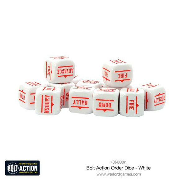 Bolt Action: Order Dice pack - White