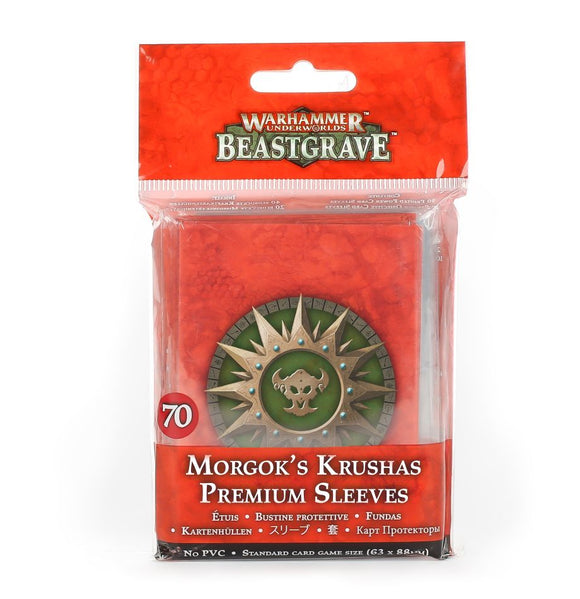 Warhammer Underworlds: Beastgrave – Morgok's Krushas Premium Sleeves