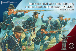 Perry Miniatures -  American Civil War Union Infantry in sack coats skirmishing (1861-65)