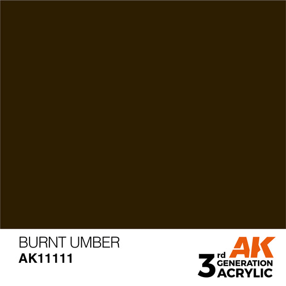 AK Acrylic - Burnt Umber 17ml