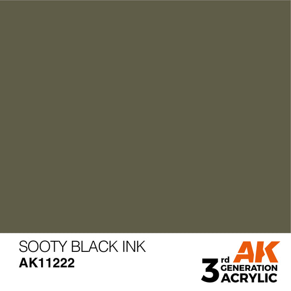 AK Acrylic - Sooty Black INK 17ml
