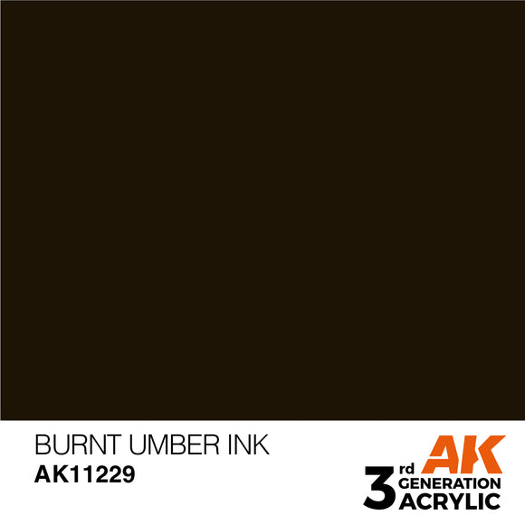 AK Acrylic - Burnt Umber INK 17 ml