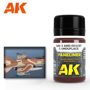 AK Interactive - Paneliner for Sand and Desert Camouflage