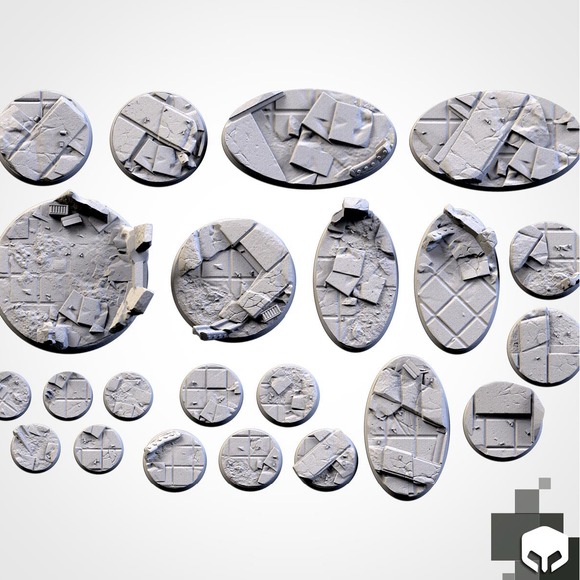 Filthy Casual Bases: 25mm City Bases (5)