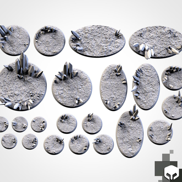 Filthy Casual Bases: 25mm Crystal Bases (5)