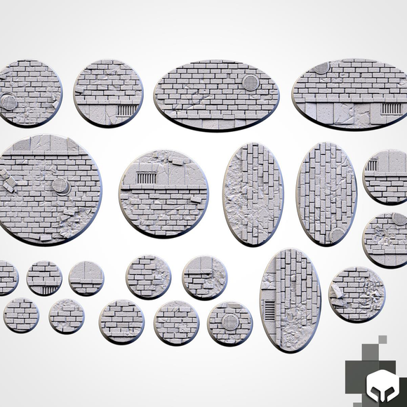 Filthy Casual Bases: 25mm Urban Bases (5)