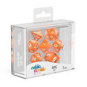 oakie doakie DICE RPG Set Translucent: Orange (7)