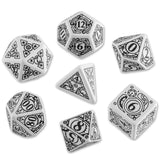 Q-workshop: Steampunk White & Black Dice Set (7)
