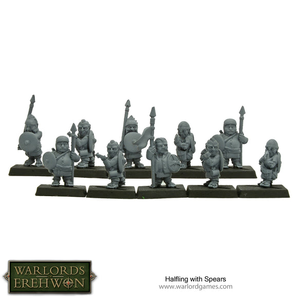 Warlords of Erehwon: Halfling with Spears