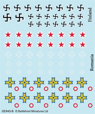 Flames of War: Axis Allies Decals (Hungarians, Finns and Romanians)