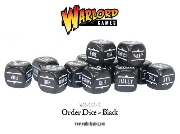 Bolt Action: Orders Dice - Black (12)