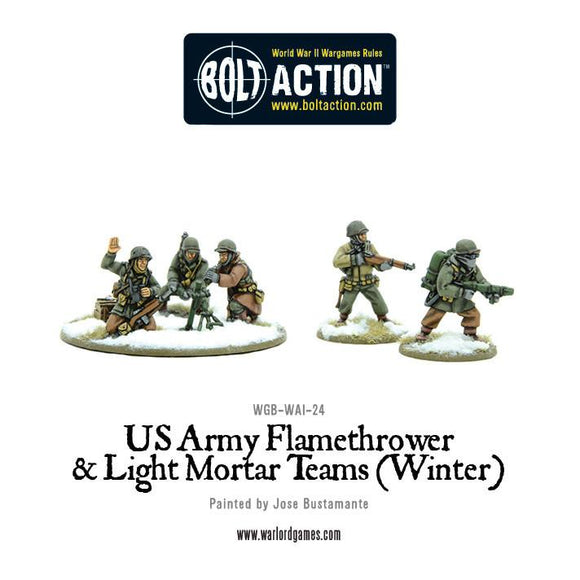 Bolt Action: US Army Flamethrower & Light Mortar teams (Winter)