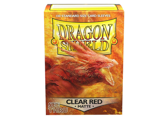Dragon Shield Card Sleeves: Matte Clear Red (100)