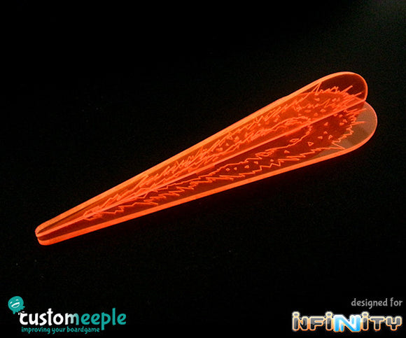 Customeeple: Infinity Large 3D Tear Drop template (1 Unit) - Fluor Orange