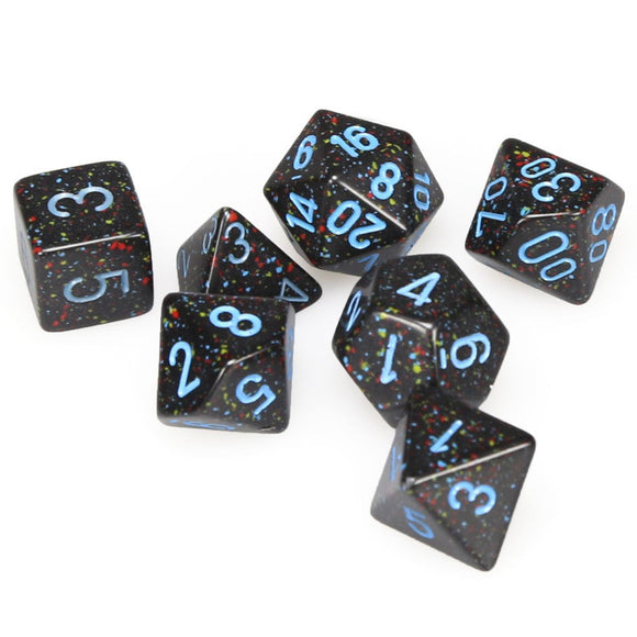 Chessex Speckled Polyhedral 7-Die Set: Blue Stars