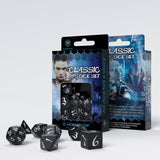 Q-workshop: Classic RPG Black & White Dice Set (7)